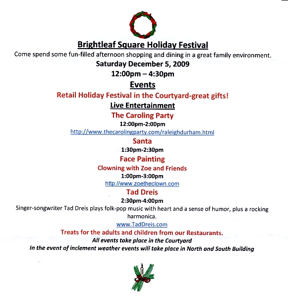 Brightleaf Square Holiday Celebration